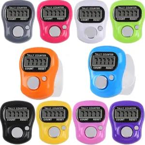 와이멜토이 집계 카운터 10pc 전자 핑거 디지털 클리커 뜨개질/골프/코칭/굿즈 카운팅/랩 등을 위한 5자리