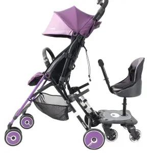 유모차 보조의자 둘째 발판 보드 연결 핸들바 휠 발받침 버기