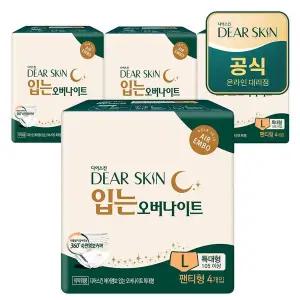 [깨끗한나라] 디어스킨 에어엠보 입는오버나이트 뉴 특대형 4개입x4팩
