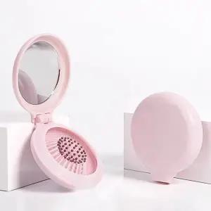 미니 손거울 빗거울 휴대용 접이식 거울 브러쉬 세트