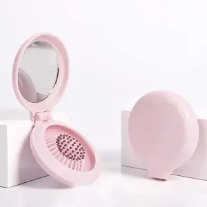 미니 손거울 빗거울 휴대용 접이식 거울 브러쉬 세트