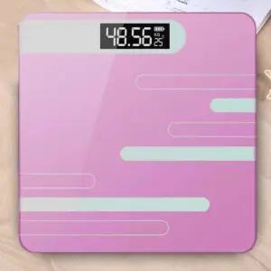 라인 디지털 체중계(핑크)헬스장 몸무계측정 전자 인테리어 무게 컬러 체중기 뭄저울 가정용