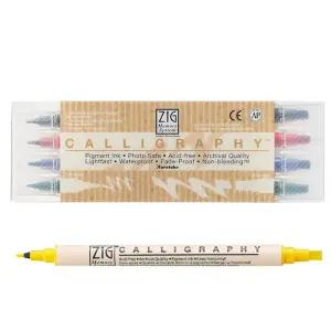 지그 캘리그라피 MS-3400 4색디자인마카 칼라 마커 세트 아트 고급세트 구성 용품