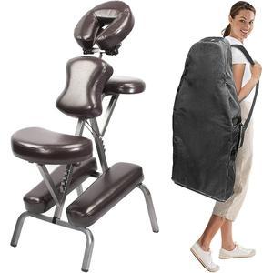 마스터 마사지 베드포드 조절식 휴대용 접이식 전신 의자, 커피, 11인치 x 14인치 39인치