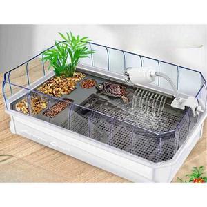 대형 거북이어항 수조 수족관 관상어키우기 선반 가재 거실 없음 미니어항 나무 상자