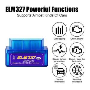 미니 ELM327 V1.5/V2.1 블루투스 OBD2 스캐너 코드 리더 자동차 차량용 호환 진단 도구 엔진 점검 스캔 결