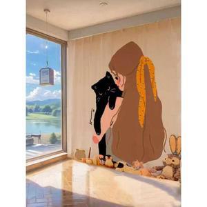 그림 커튼 소녀 나의 무천공 베이커리 장식 제작 라플렌느 스웨이드 태 트리