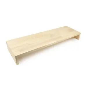 원목 듀얼 모니터 받침대 1단 선반 기본와이드 438067노트북거치대 컴퓨터 데스크수납함 책상정리함 모니터