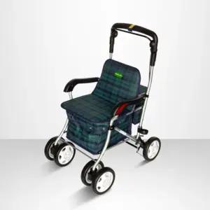 성인용보행기 CW-M300 접이식유모차 가벼운 보조워커 어른 실버 시니어 할머니 의자 이동 보행보조기 노인용 환자용 어른용