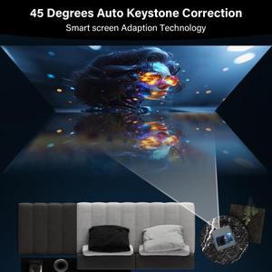 듀얼 HD 프로젝터 4K 터치 휴대용 게임/가라오케 HDMI/USB 무선 BT/WiFi 올인원 엔터테인먼트 허브