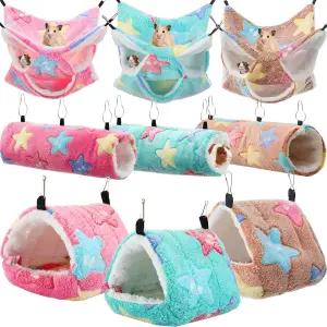 애비라이크 9피스 쥐 해먹 3티어 기니피그 페럿 작은 애완동물 걸이 터널 글라이더 장난감 은신처 침대