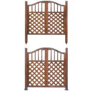 목재 울타리 테라스 탄화 펜스 화단 전원주택 나무 쪽문