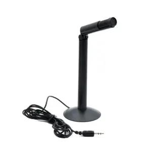 스테레오 스탠드형 마이크 AUX 3.5mm PC용 노트북용지향성 인체공학디자인 다이나믹 방송 선있는 유선 음향