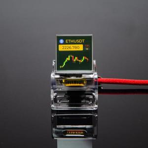 HelloCubic  일기 예보 프리즘 크리스탈 3D WiFi 시계 스테이션 투명 소형 TV 데스크탑 영어 버전