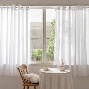 비침없는 고밀도 쉬폰커튼 아일렛 핀형 작은창 햇빛가리개 커텐 창문 문커텐 베란다 아이방 안방 거실 실내