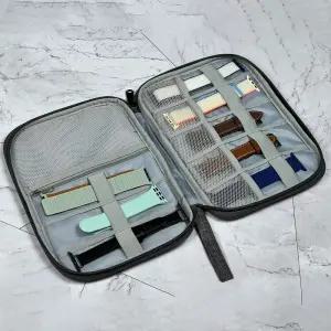 엔터콘 애플워치 갤럭시 스트랩 밴드 파우치보관함 파우치 가방 시계케이 악세사리