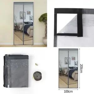 현관문 출입문 모기장 그레이 100x200 자석 방충망