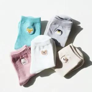 유아아동양말 j지니자수 5족세트 남아여아 동물원면 어린이면 키즈면 영아면 귀여운 남아