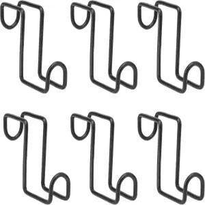 HDYEGY 6pcs 4인치 택 훅 말 다리 걸이용 레일 위의 헤비 듀티 메탈 버클(블랙)