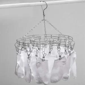 [골드스마일]잔솔 스텐 양말 건조대 빨래집게 수건 걸이 옷걸이