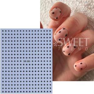 5pcs 블랙 화이트 리틀 스타 네일 스티커 실버 퍼플 반짝 이는 별빛 오각형 DIY 데칼 매니큐어 장식