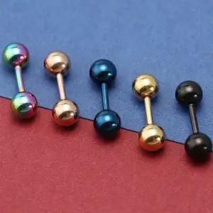 [셀러에이드]심플 바벨 3mm 티타늄 아령 컬러 피어싱 액세서리