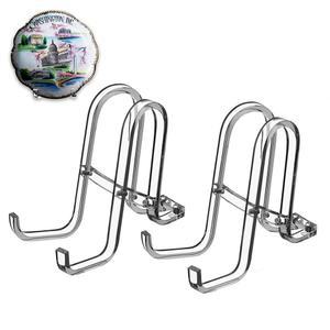 AMT 2팩 5인치 아크릴 플레이트 스탠드 디스플레이 + 액자 홀더 스탠드, 그림, 장식용 플레이트, 책, 사진 이젤