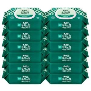 부자되는집 내추럴소프트 물티슈 캡형 100매X12팩