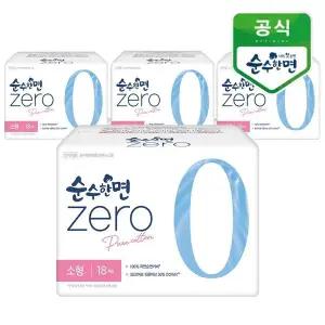 [깨끗한나라] 순수한면 제로zero 소형 18개입x4팩