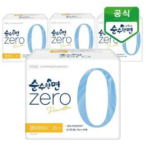 [깨끗한나라] 순수한면 제로zero 팬티라이너 슈퍼롱 20개입x4팩