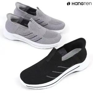 행텐 HT-5604 남성용 가벼운 경량 니트 슬립온 끈없는 메쉬 운동화 워킹화