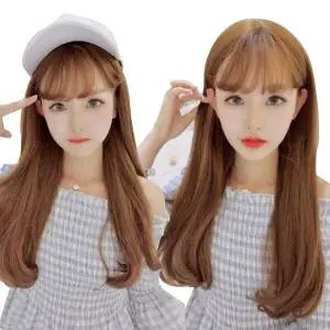 [셀러에이드]자연스러운 여신 패션 롱 생머리 가발 (망포함)