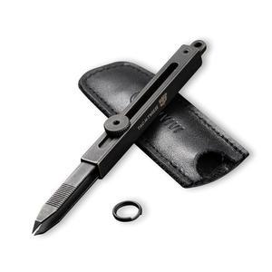 [미국배송] 스플린터용 CIVIVI 정밀 핀셋 남성 여성 EDC 캐리어용 접이식 열쇠고리 BOB TERZUOLA C19062B-A가 디자인한 가죽 칼집이 있는 TAC-N-TWEEZ 핀셋