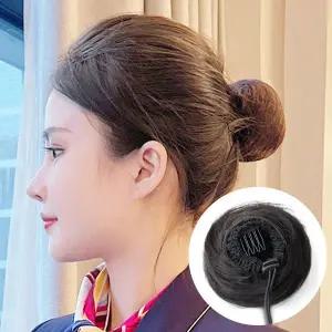 [셀러에이드]승무원 하이번 당고머리 가발 한복 올림머리