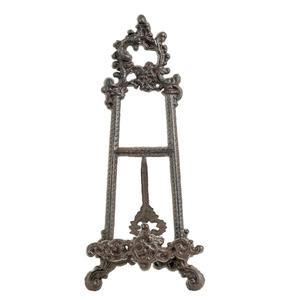 성모르 빈티지 주철 요리책 스탠드, 작은 화려한 이젤 플뢰르 드 리스트 15.5인치 높이의 앤티크 브라운 테이블 상단 디스플레이 홀더, 레시피 북, 액자, 접시, 가정용 주방 장식용