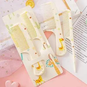 [셀러에이드]동물 캐릭터 헤어브러쉬 2종 도끼빗 꼬리빗세트