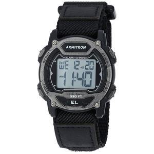 Armitron 스포츠 유니 디지털 크로노그래프 나일론 스트랩 시계, 45-7004