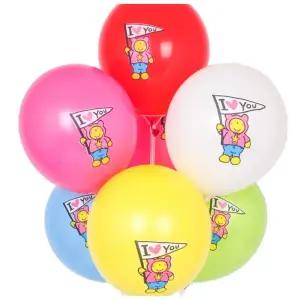 VPWM 30cm 인쇄 풍선 죠이베어아이러브유 50개파티꾸미기 생일장식 베어 생일용 행사용 꾸미기