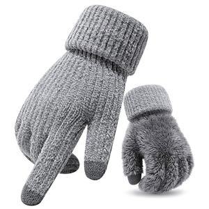 남성용 이본즈넥스트 겨울용 장갑, 따뜻한 니트 방한 장갑, 문자 운전용 울 터치스크린 온열 장갑