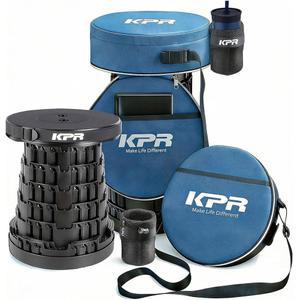 KPR 2026 업그레이드된 접이식 의자 및 3IN1 쿠션형 휴대용 가방, 텔레스코픽 캠핑 의자, 조절 가능한 높이 스텝 또는 야외 실내용 풋레스트, 최대 620파운드