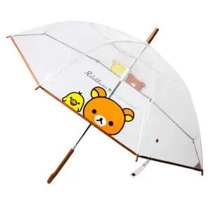 리락쿠마 58 투명우산어린이 초등학생 캐릭터 자동 3단 양산 아기 아동