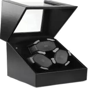 조용한 일본 마부치 모터가 장착된 J T 테크놀로지 자동 시계 와인더 음소거 센서가 3개용 회전 모드 2개