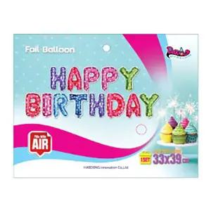 Party Club 해피버스데이 호일풍선(대).혼합촬영소품 파티 장식 예쁜 꾸미기 은박 파티용 용품 촬영용