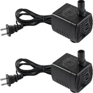 2Pcs 3W 미니 잠수식 워터 펌프 50GPH 소형 분수 수족관 어항 수경재배 피처 실내