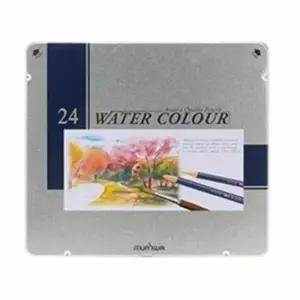 수채 24색 연필 얇은 미술틴색연필 스케치 컬러링북 컬러링 문화24색 세트 전문가용 케이스