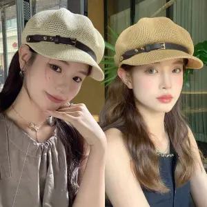 여성 캐주얼 패션 여름 모자 메쉬 짜임 뉴스보이캡빵 헌팅 마도로스 바리스타 팔각모 예쁜 여자 카페 직원