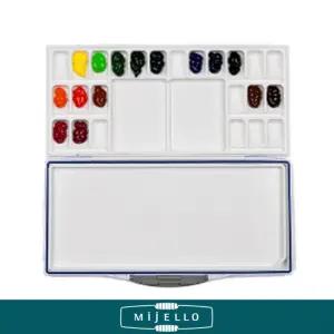 (미젤로)퓨전2433 수채화 팔레트 24칸 MWP-3024그림 물감 술팔 파레트 보조용품 화방