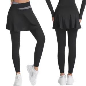 허리 절개 스커트 레깅스 요가 헬스 치마 스판 운동복 하의여자 편한 포켓 필라테스 스포츠 밴딩