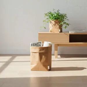 세척 가능한 크라프트지 수납 바구니 M사이즈 다용도 정리함