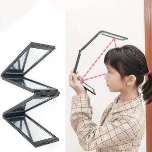 [콩심팥심]4단 접이식 뒷머리 거울 흰머리뽑기 뒷거울 미용 뒤통수 셀프 이발